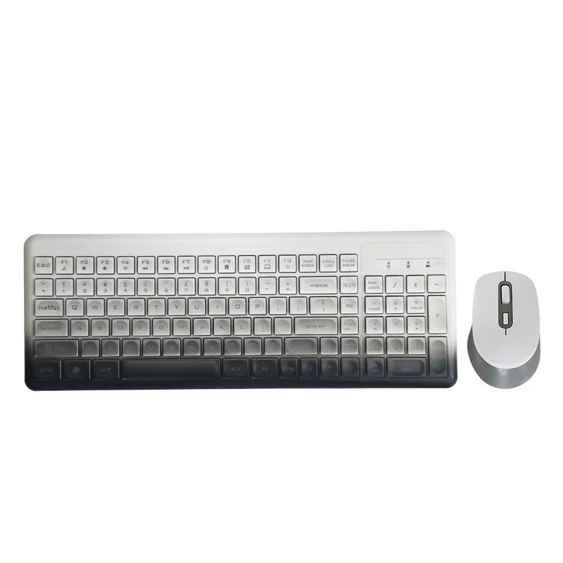 Bluejw Slim Wireless Mouse and Keyboard Set - Compact Ergonomic 2.4G USB Combo for Gaming & Everyday Use - Image 1